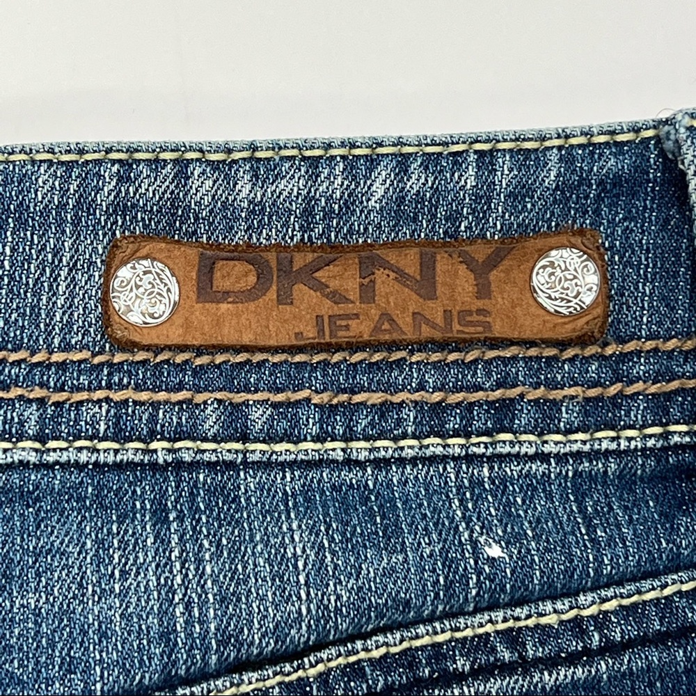DKNY Denim Shorts Y2K Low Rise Vintage Embellished Jeans Beachside Polka Dots - Picture 13 of 17